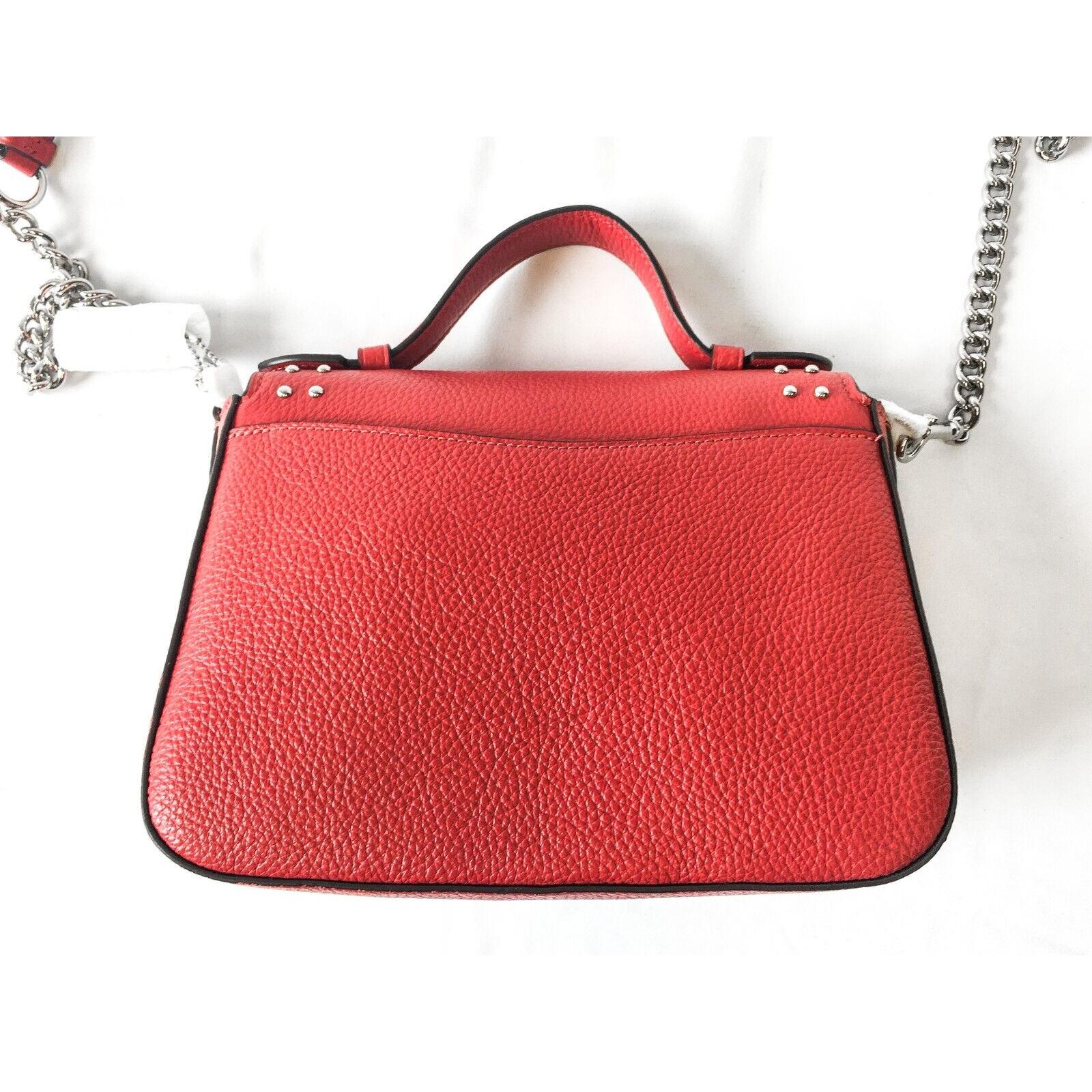 New Without Tags Coach Cassidy Rivet Top Handle Crossbody Bright Cardinal