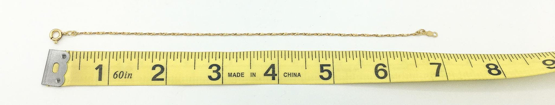 14K Gold Filled Diamond Cut Chain Bracelet, 7", 1mm, Simple Everyday Jewelry