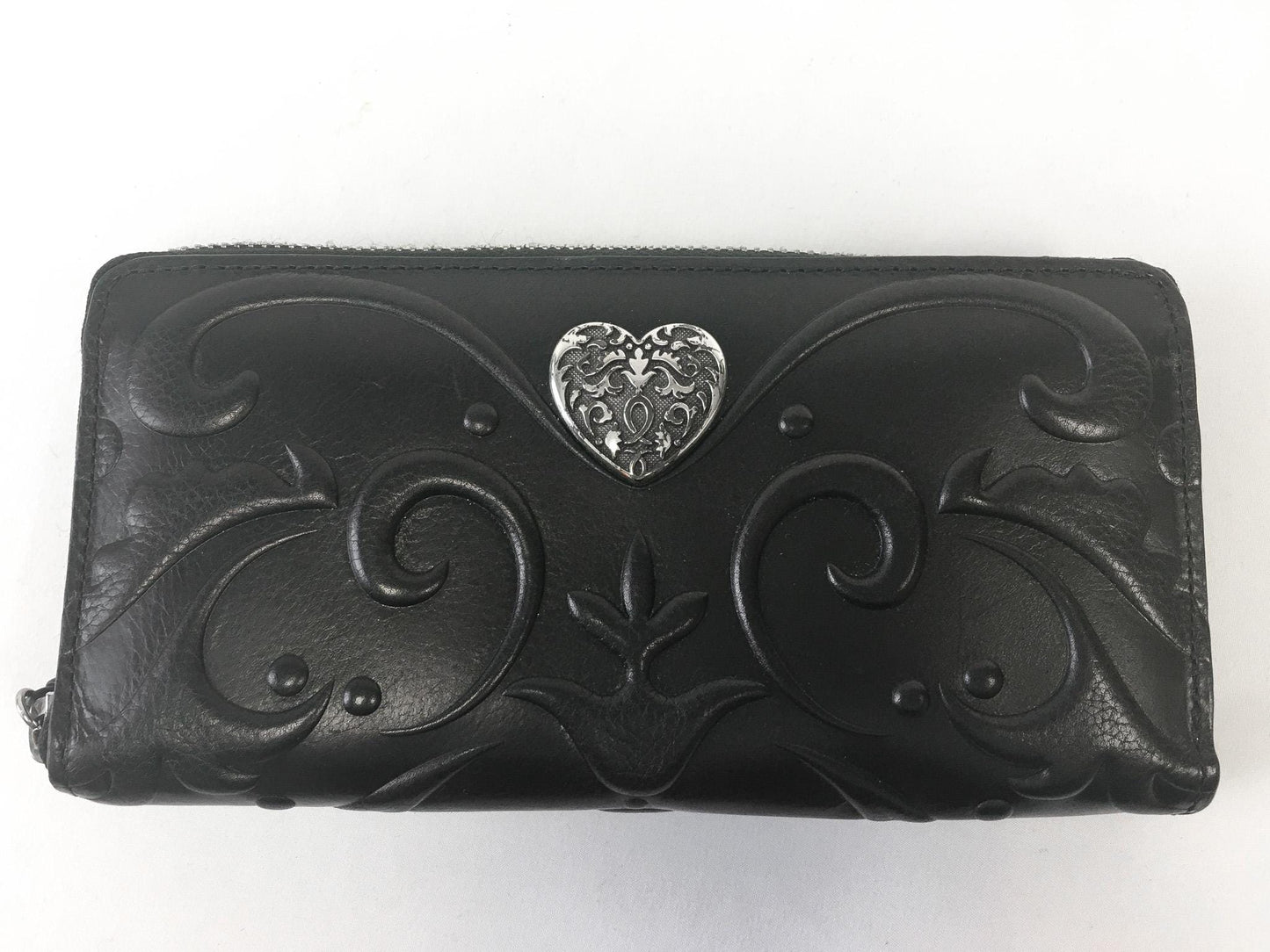 Vintage Inspired Brighton Lucia Black Leather Organizer Wallet, Vintage Western Handbag