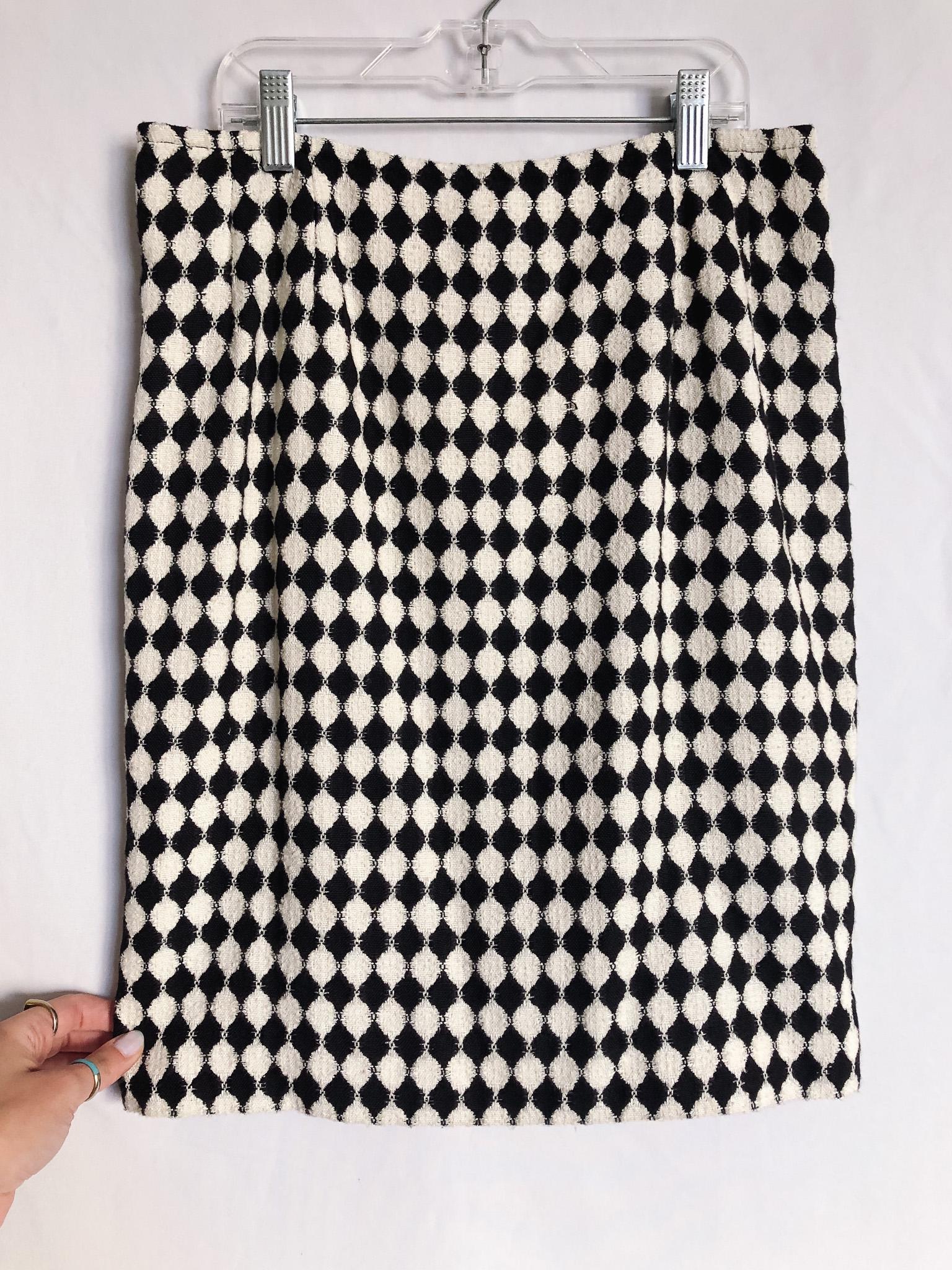 Vintage 90s MOSCHINO Black and White Wool Suit Set