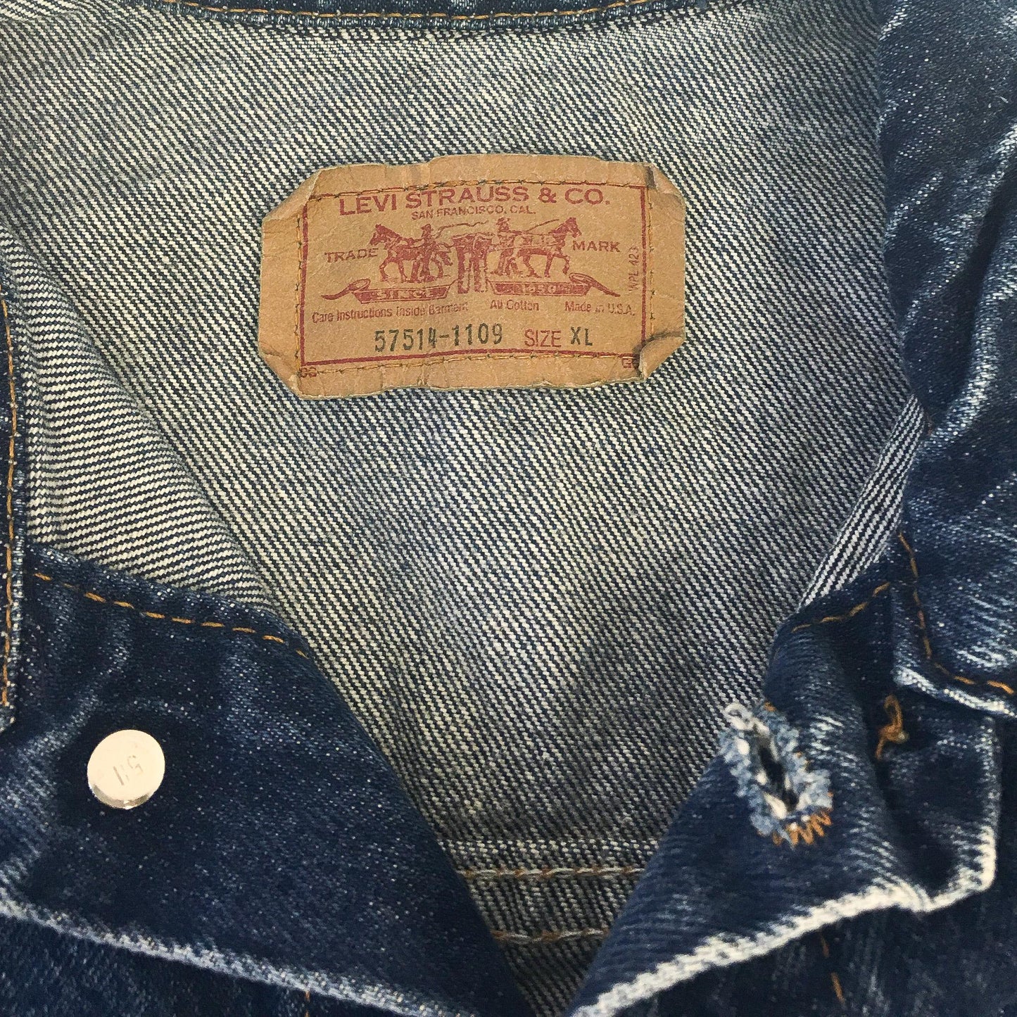 Vintage 80s Levi's Dark Acid Wash Denim Jean Jacket, Women's Sz. S