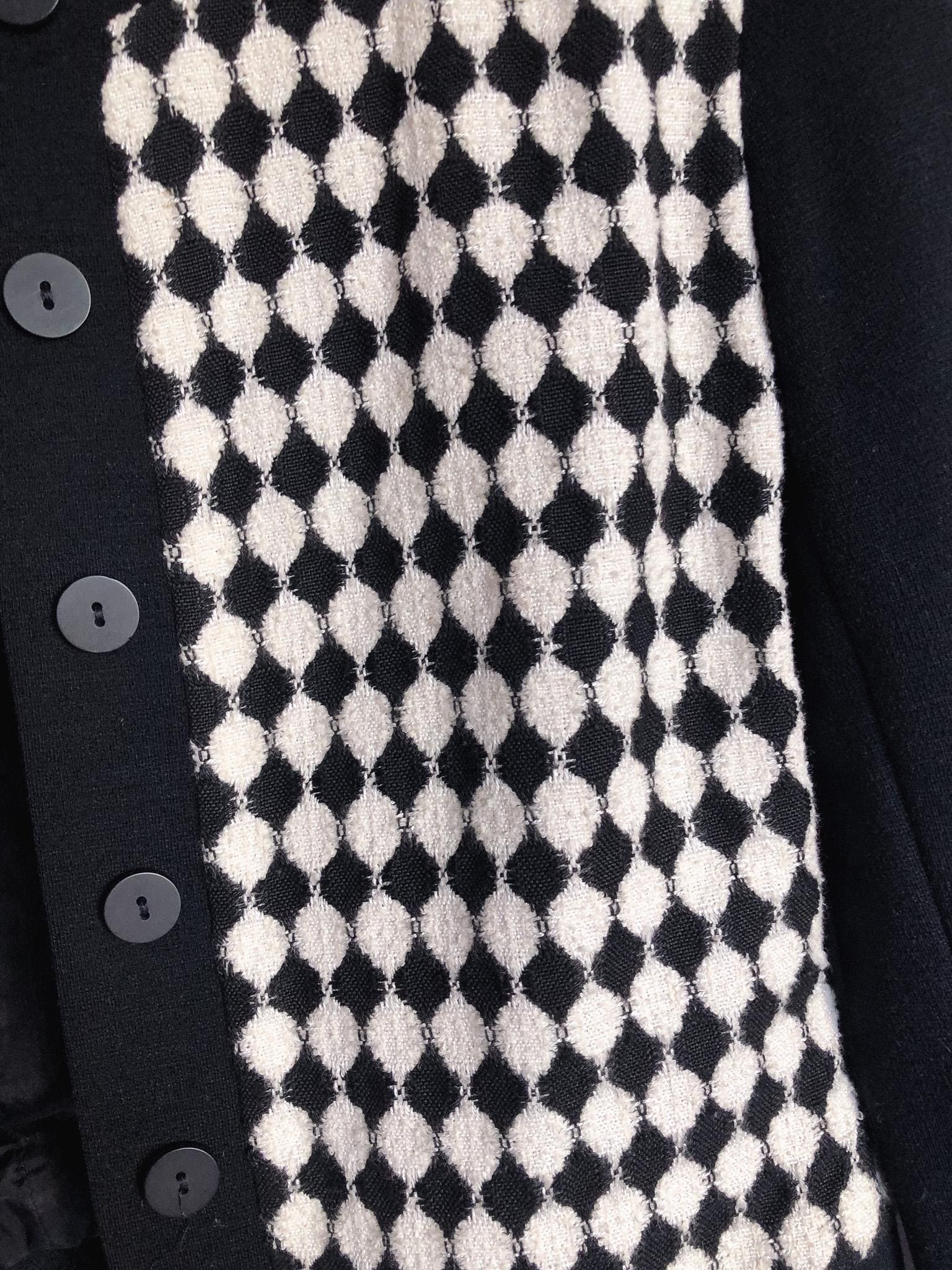 Vintage 90s MOSCHINO Black and White Wool Suit Set