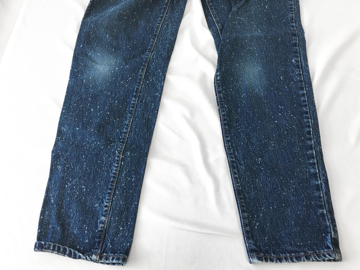 Vintage 80s Levis 16505 Dark Wash Speckled Tapered Jeans, Vintage Sz. 12, 27" x 32"