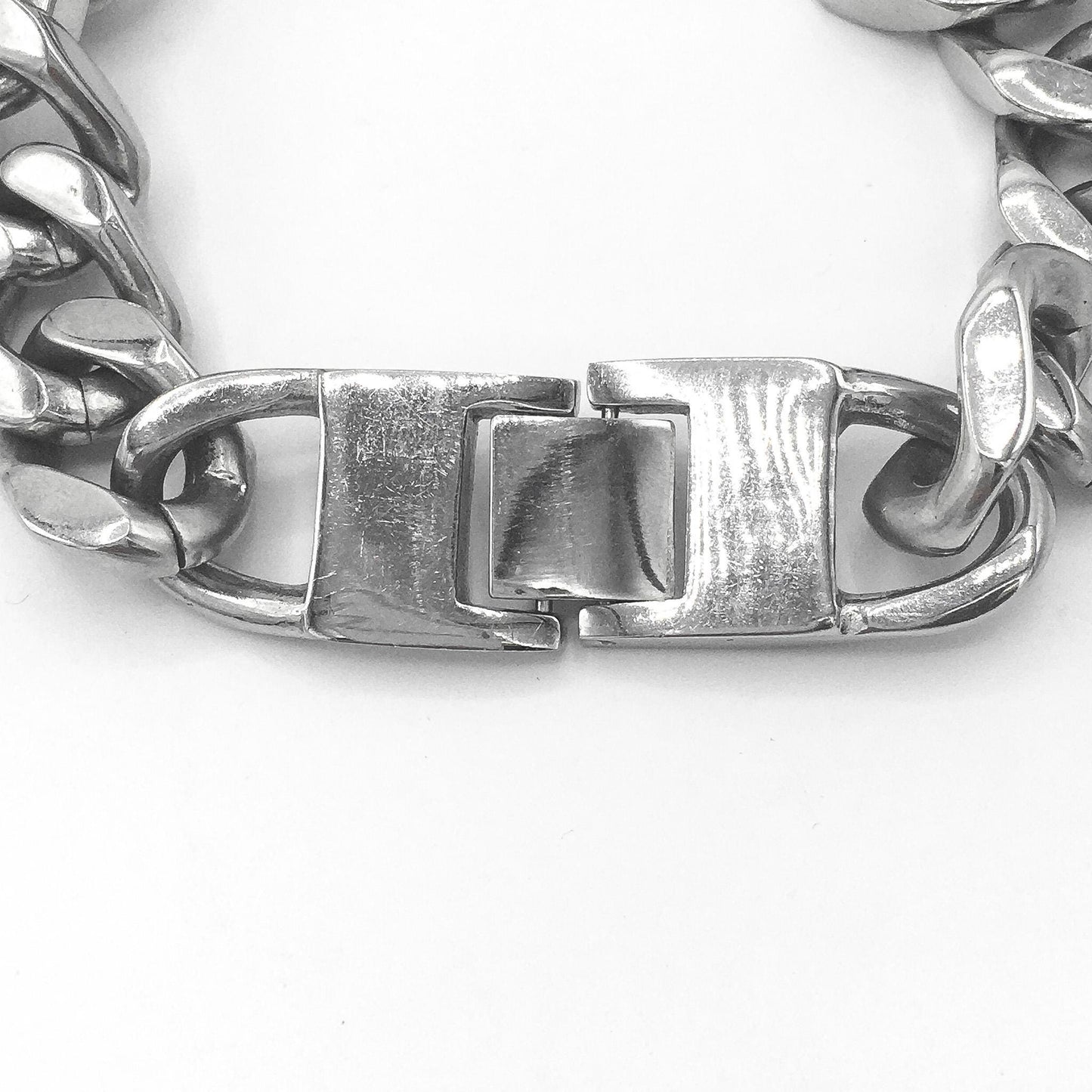 Stainless Steel Harley Davidson Silver 5mm Chain Link Bracelet, 9", Harley Biker Motorcycle Bracelet