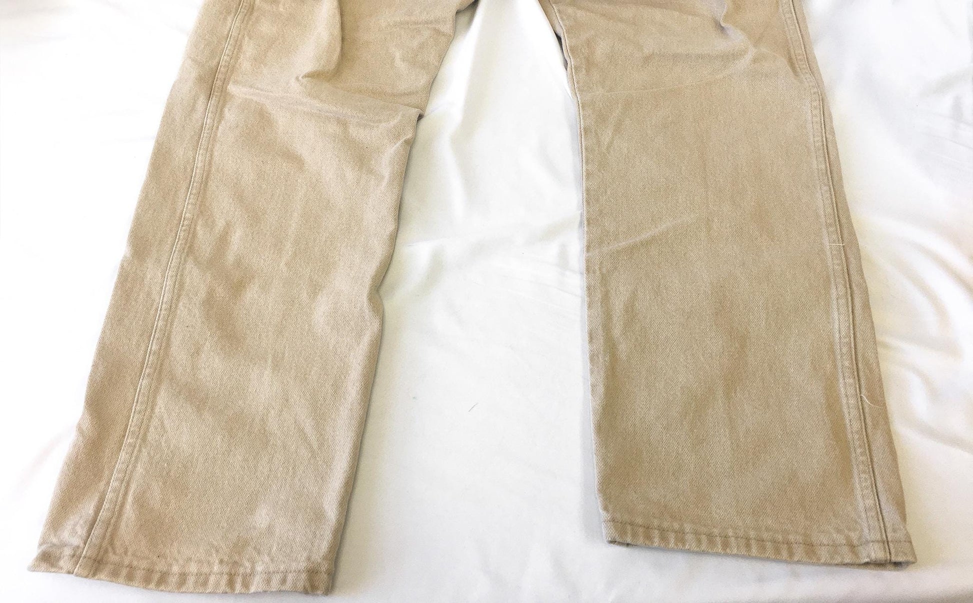 Vintage Wrangler Beige Straight Leg Denim Jeans, Men's Sz. 39" x 30", Vintage Western Pants