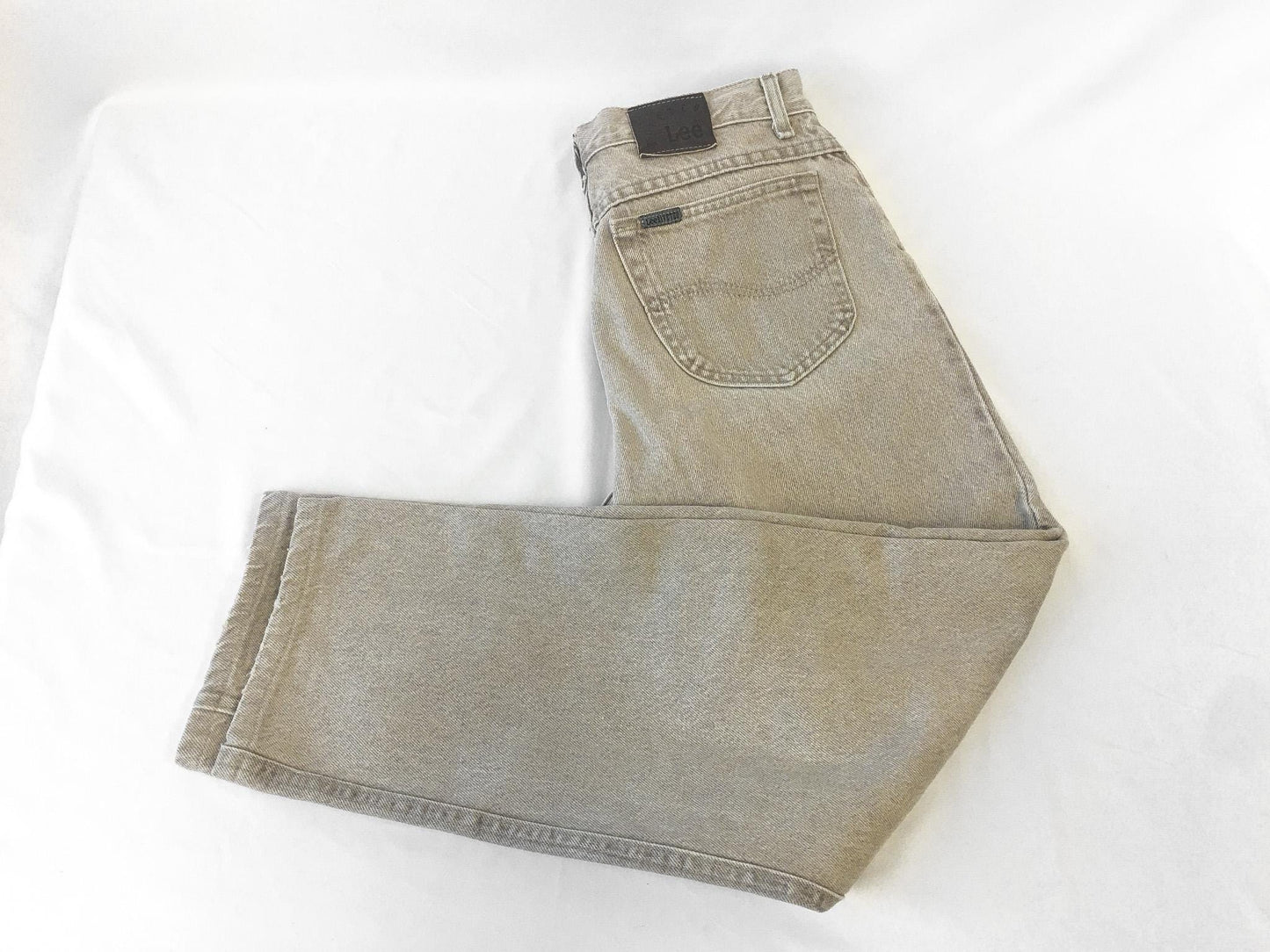 Vintage LEE Riveted Beige Tapered Jeans, 28" x 27"