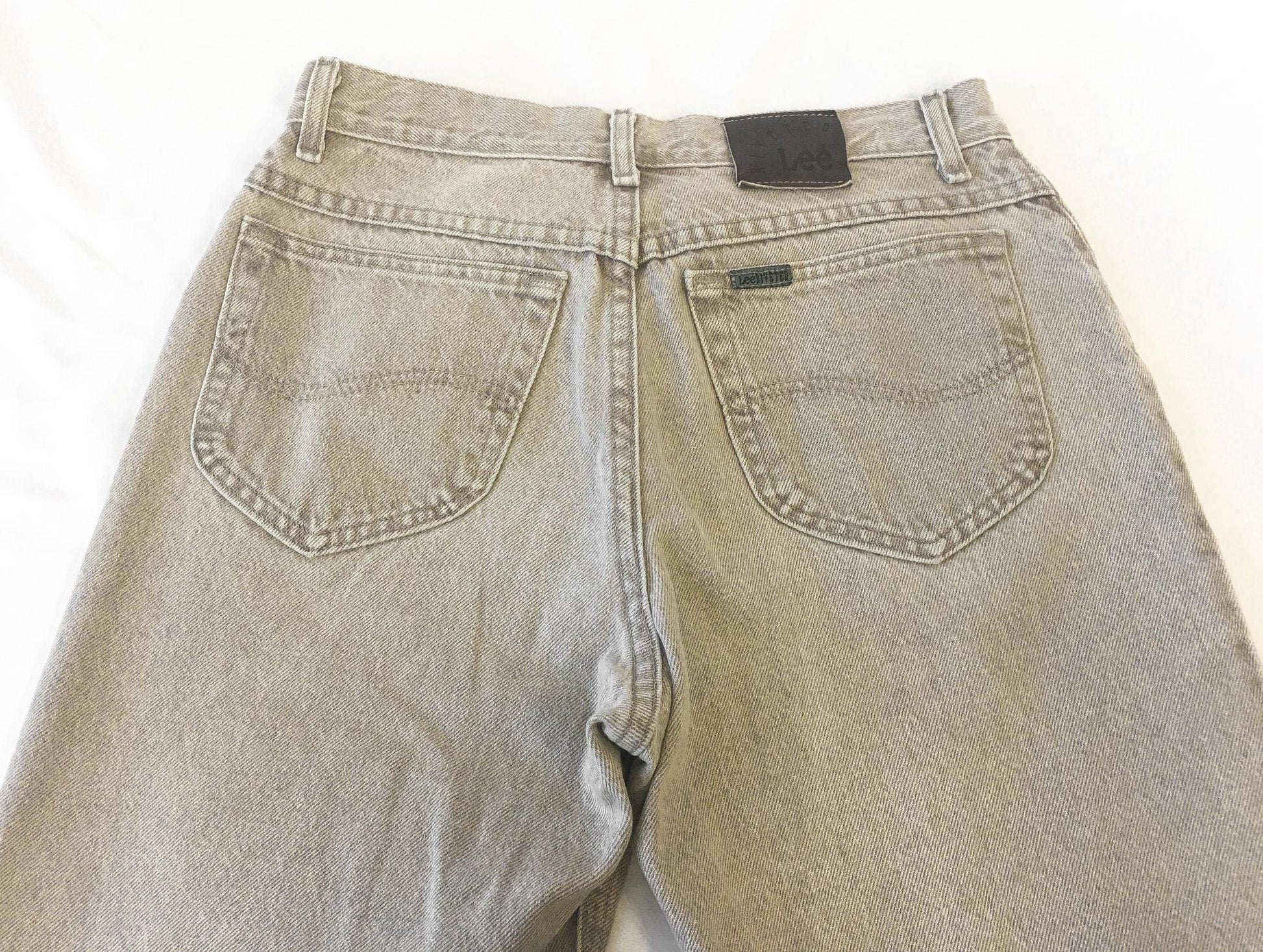 Vintage LEE Riveted Beige Tapered Jeans, 28" x 27"