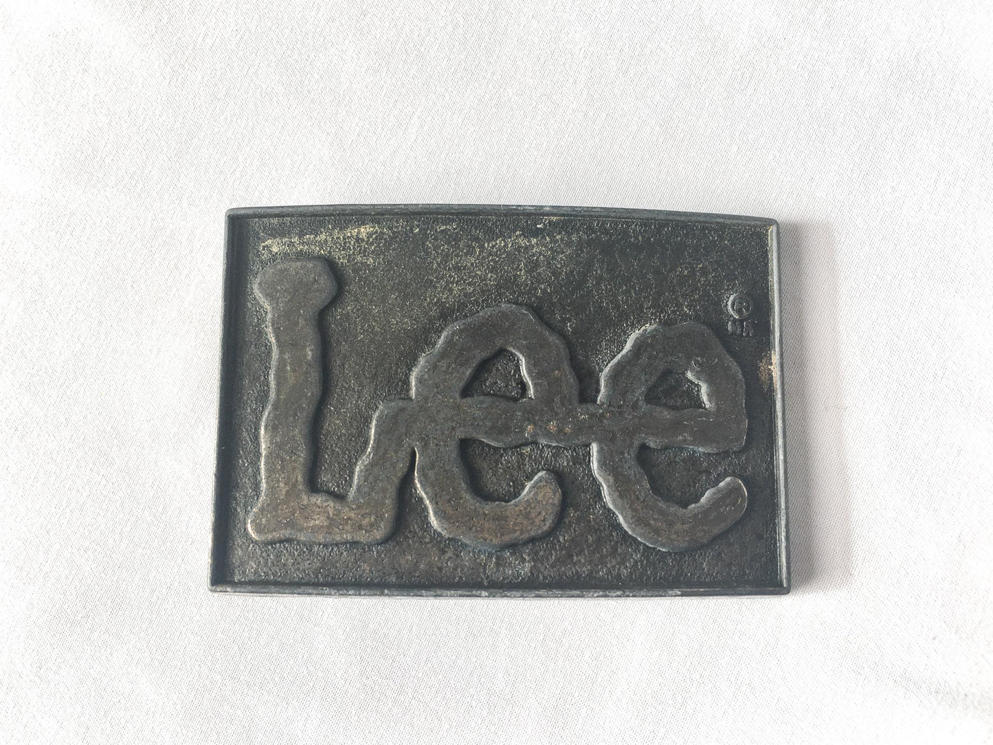 Vintage LEE Silver Toned Logo Belt Buckle