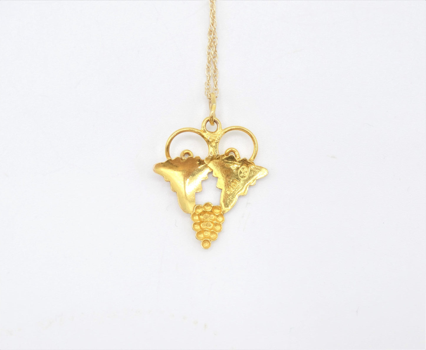 1.3g, Vintage 14K Gold Black Hills Gold Duo Tone Necklace, Boho Minimalist Pendant Necklace, Everyday Jewelry