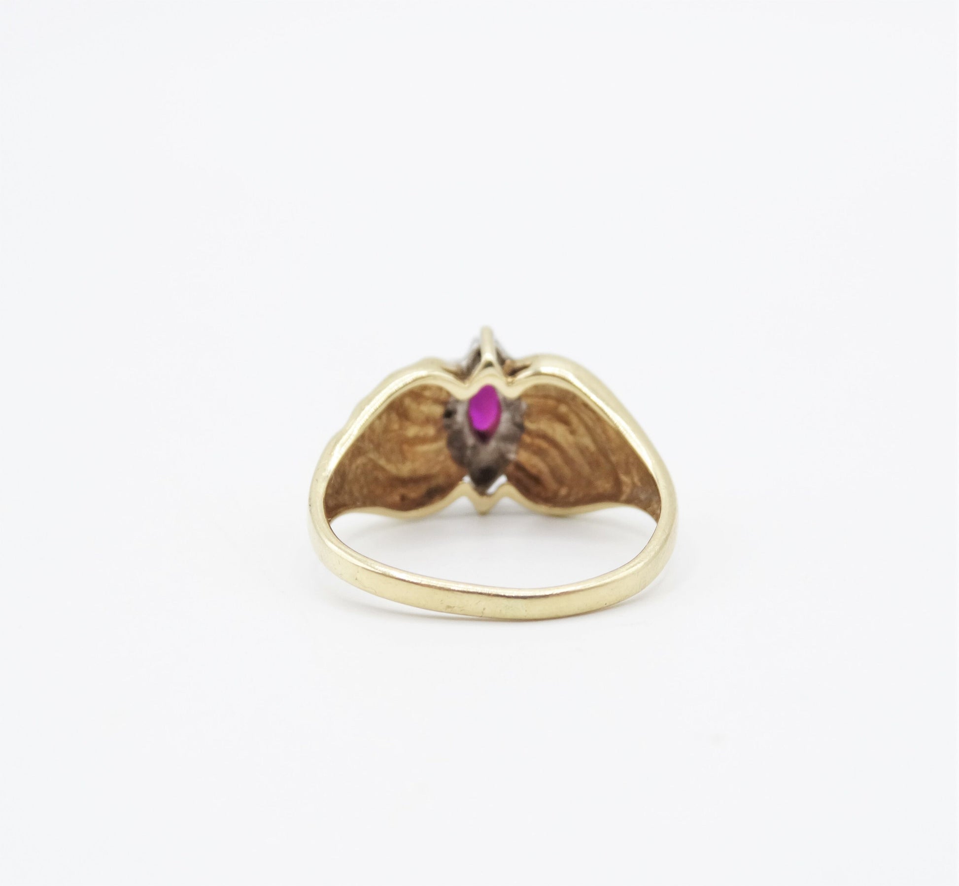 Vintage THL Pink Sapphire Diamond Gold Cluster Ring, Vintage Fine Jewelry, Ring Size 6