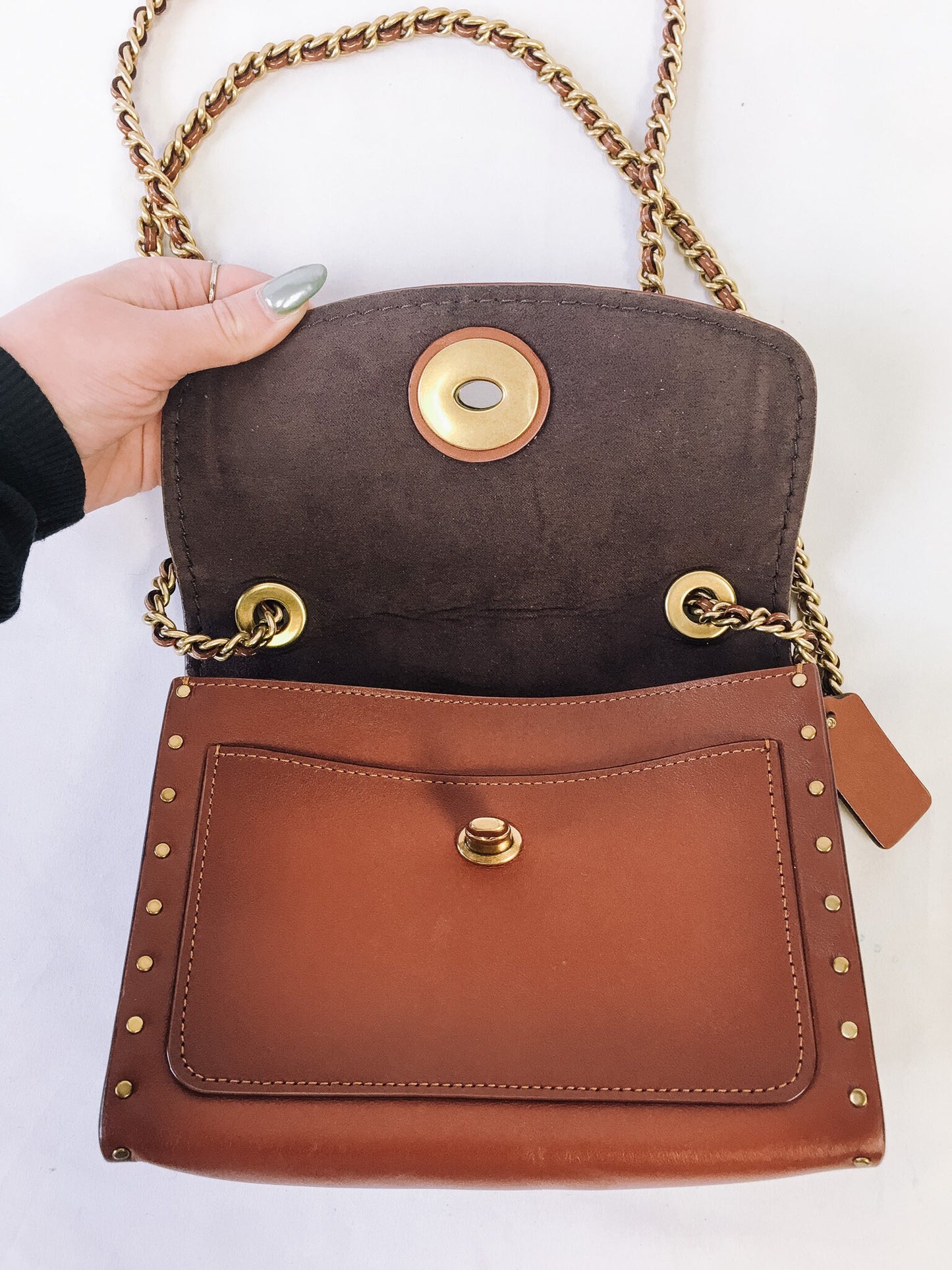 Gently Used COACH Leather Parker Rust Handbag, Coach Leather Shoulder Bag, Coach Crossbody Purse