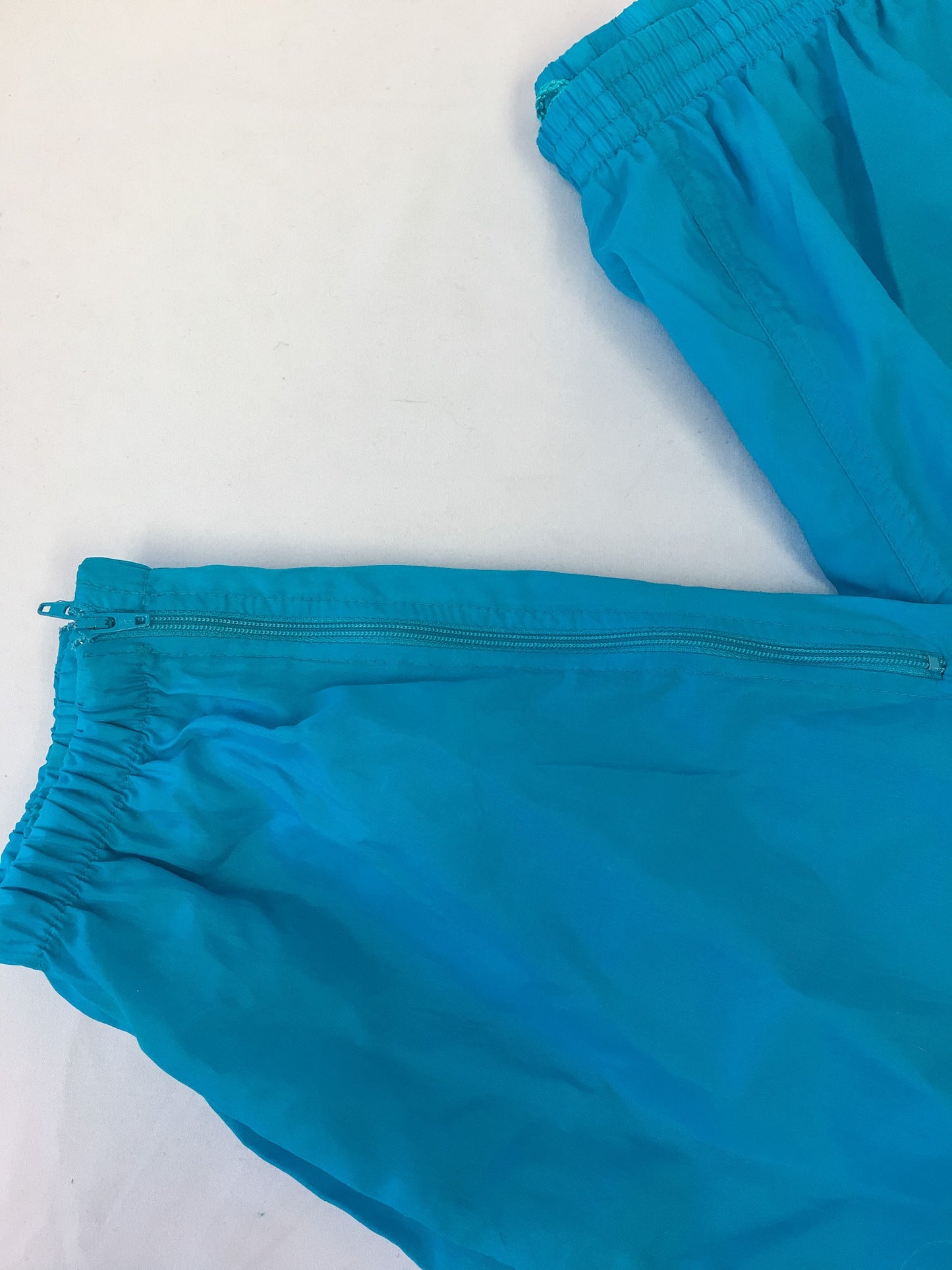 Vintage 90s Nike Teal Windbreaker Joggers, Sz. L, 1990s Athletic Streetwear Pants