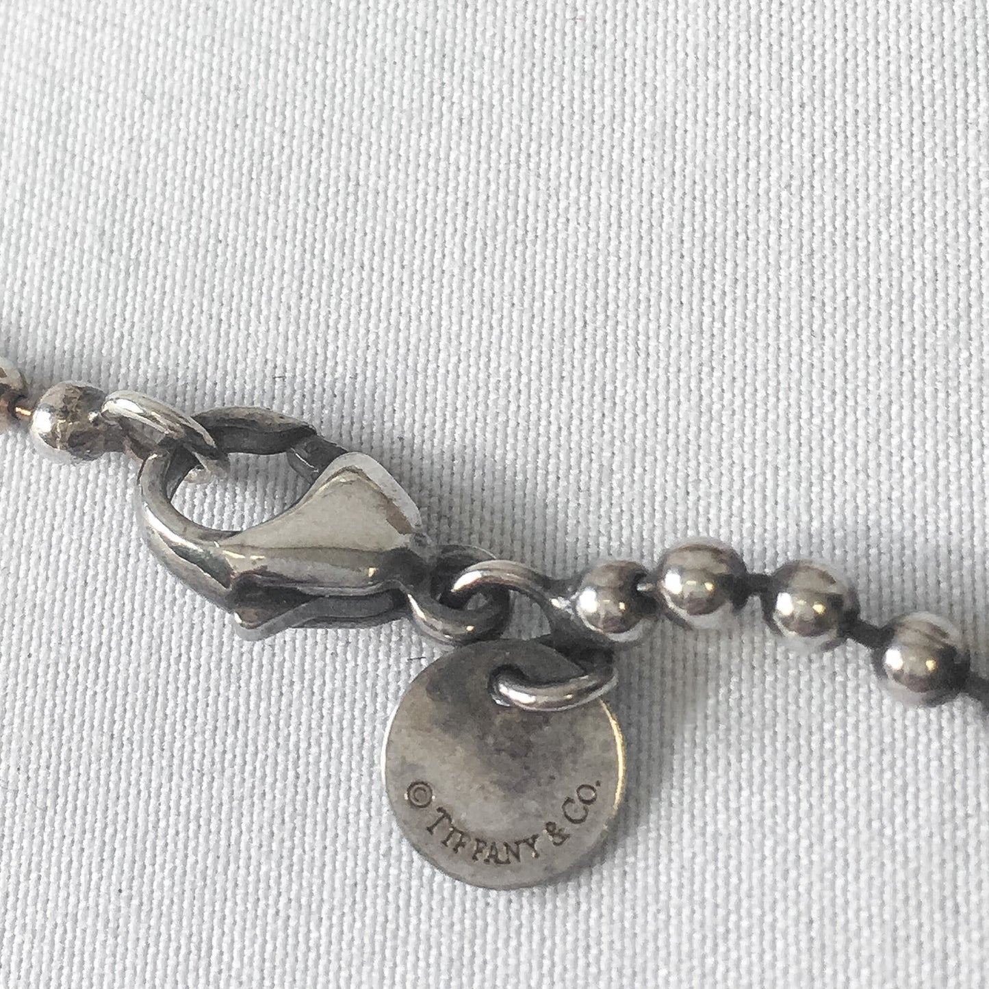 Vintage Tiffany and Co 925 Dog Tag Necklace, 925 T&CO 1837, Vintage Tiffany Silver